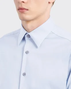 Hombre Prada CAMISAS^Camisa De Popelina Elástica