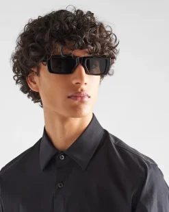 Hombre Prada CAMISAS^Camisa De Popelina Elástica
