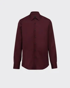 Hombre Prada CAMISAS^Camisa De Popelina Elástica