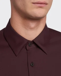 Hombre Prada CAMISAS^Camisa De Popelina Elástica