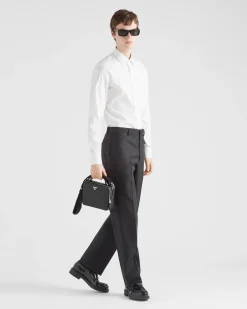 Hombre Prada CAMISAS^Camisa De Popelina Elástica