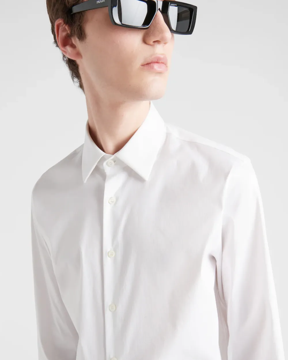 Hombre Prada CAMISAS^Camisa De Popelina Elástica