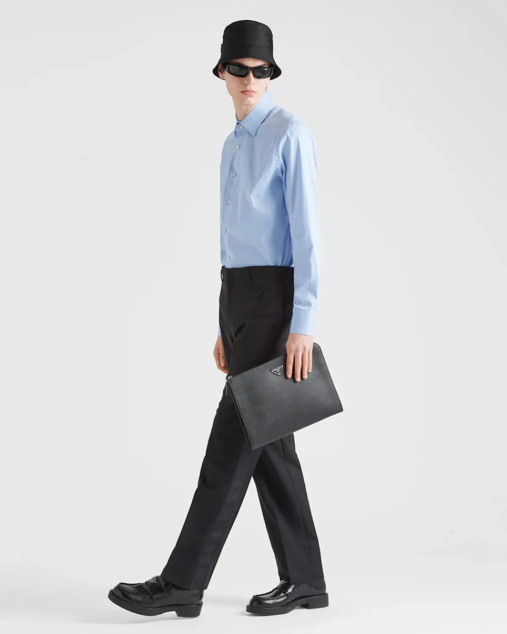Hombre Prada CAMISAS^Camisa De Popelina Elástica