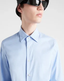 Hombre Prada CAMISAS^Camisa De Popelina Elástica