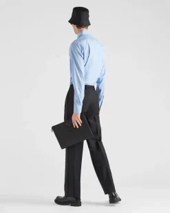 Hombre Prada CAMISAS^Camisa De Popelina Elástica