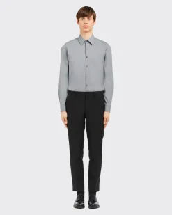 Hombre Prada CAMISAS^Camisa De Popelina Elástica