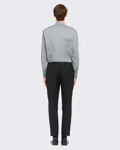 Hombre Prada CAMISAS^Camisa De Popelina Elástica