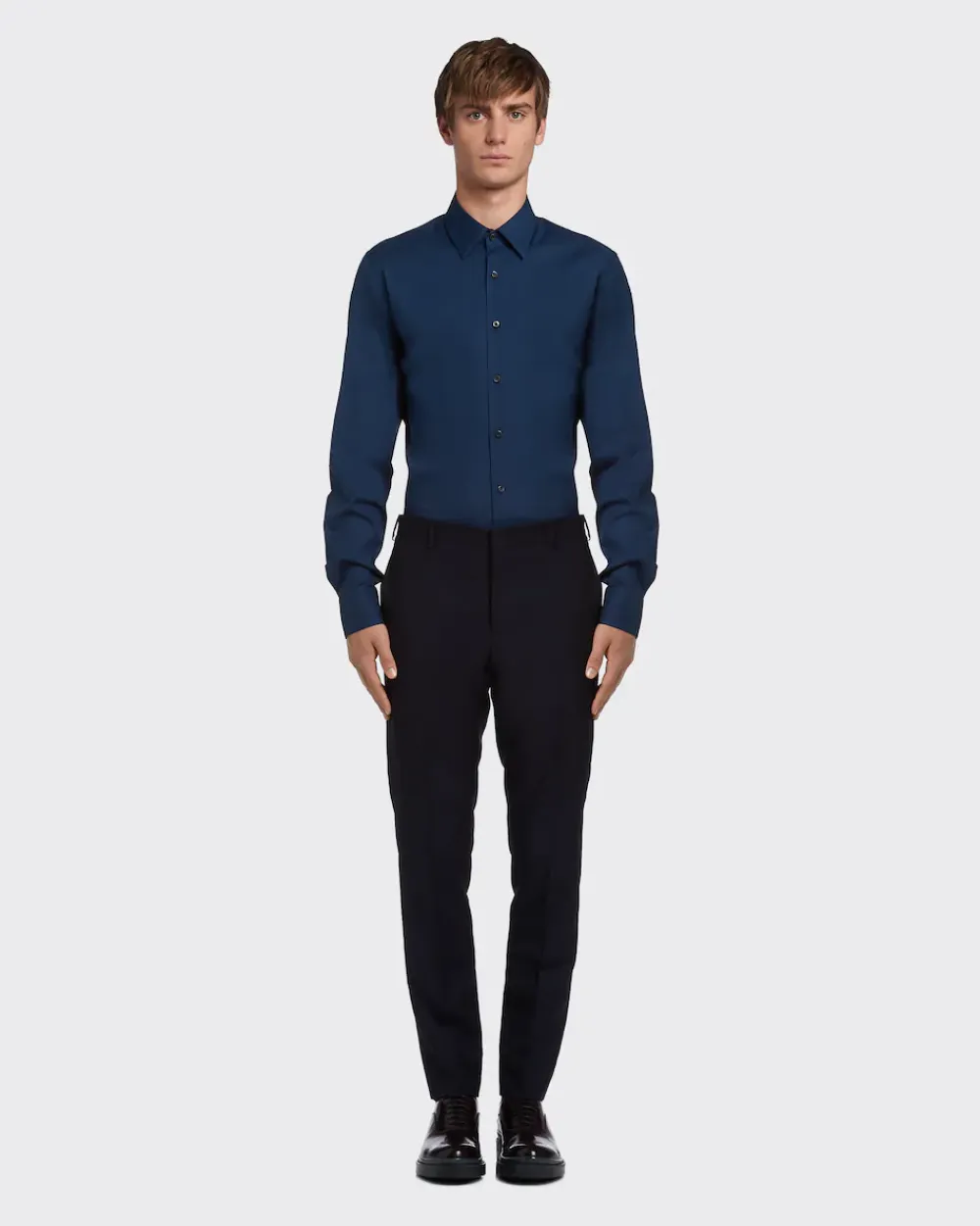 Hombre Prada CAMISAS^Camisa De Popelina Elástica