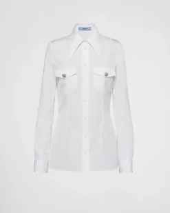Mujer Prada CAMISAS Y TOPS^Camisa De Popelín