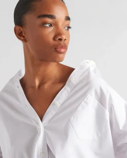 Mujer Prada CAMISAS Y TOPS^Camisa De Popelín Bordada