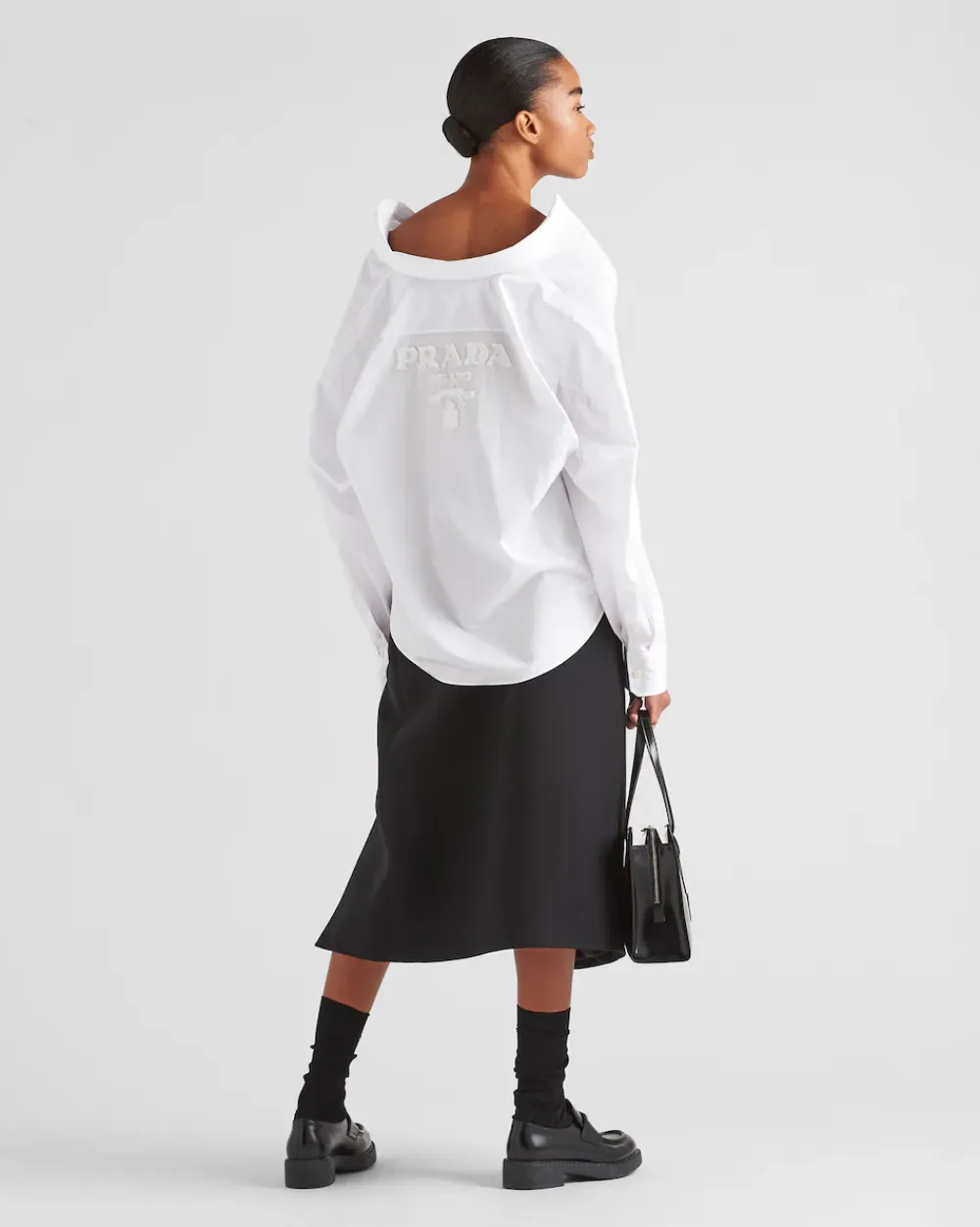 Mujer Prada CAMISAS Y TOPS^Camisa De Popelín Bordada
