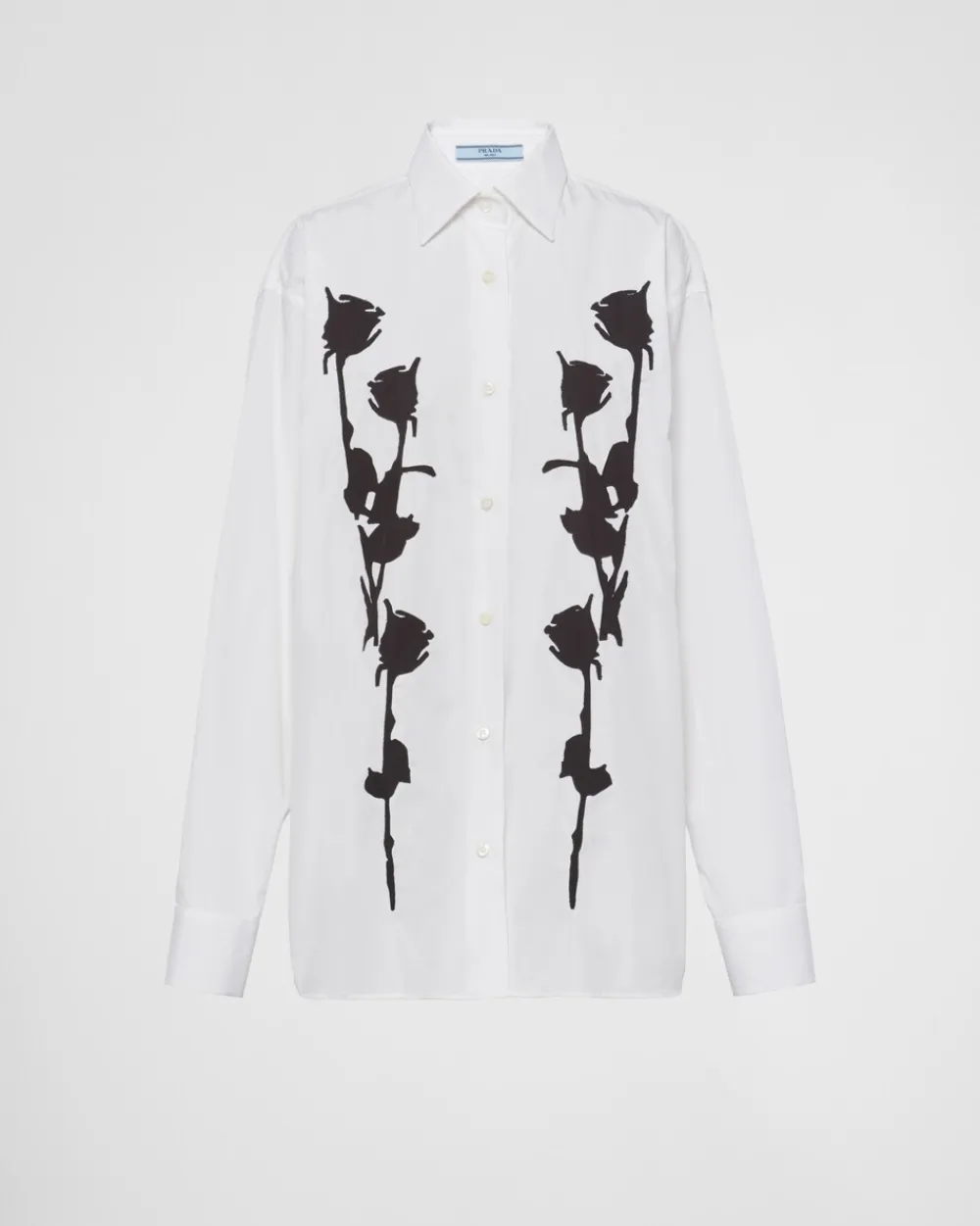 Mujer Prada CAMISAS Y TOPS^Camisa De Popelín Bordada