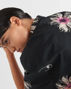 Mujer Prada CAMISAS Y TOPS^Camisa De Popelín De Manga Corta