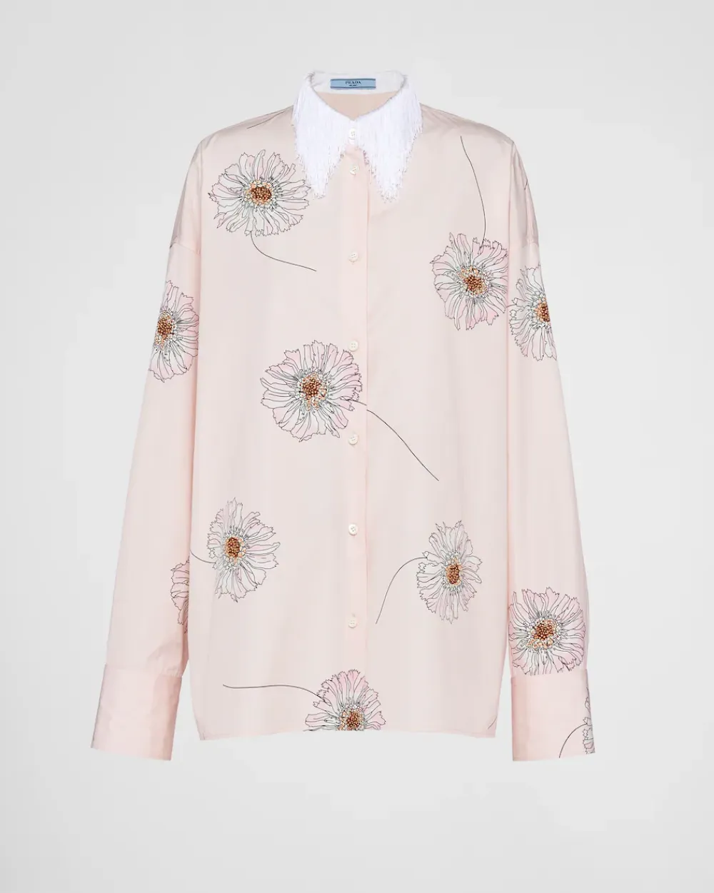 Mujer Prada CAMISAS Y TOPS^Camisa De Popelín Estampada