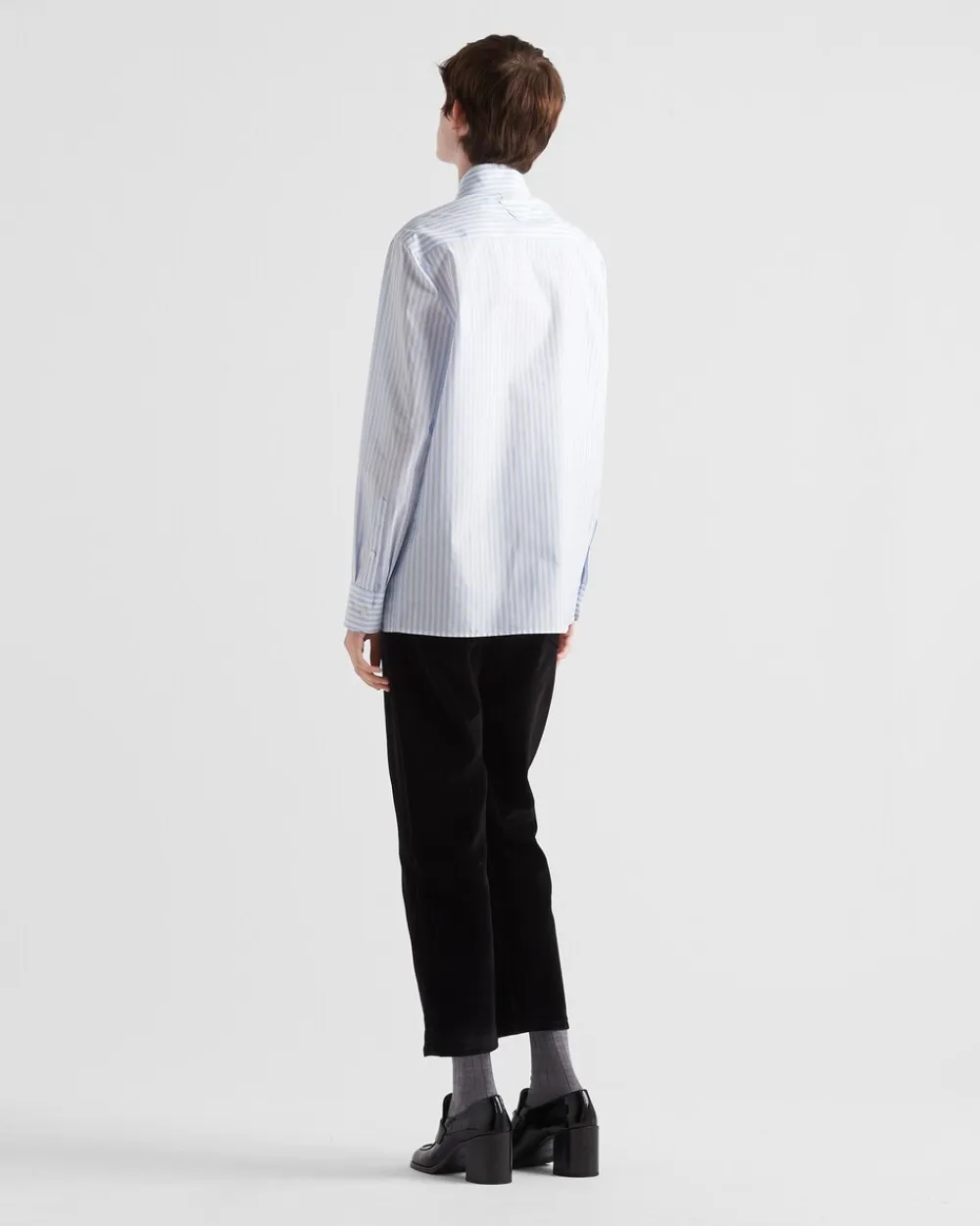 Mujer Prada CAMISAS Y TOPS^Camisa De Popelín Y Jacquard