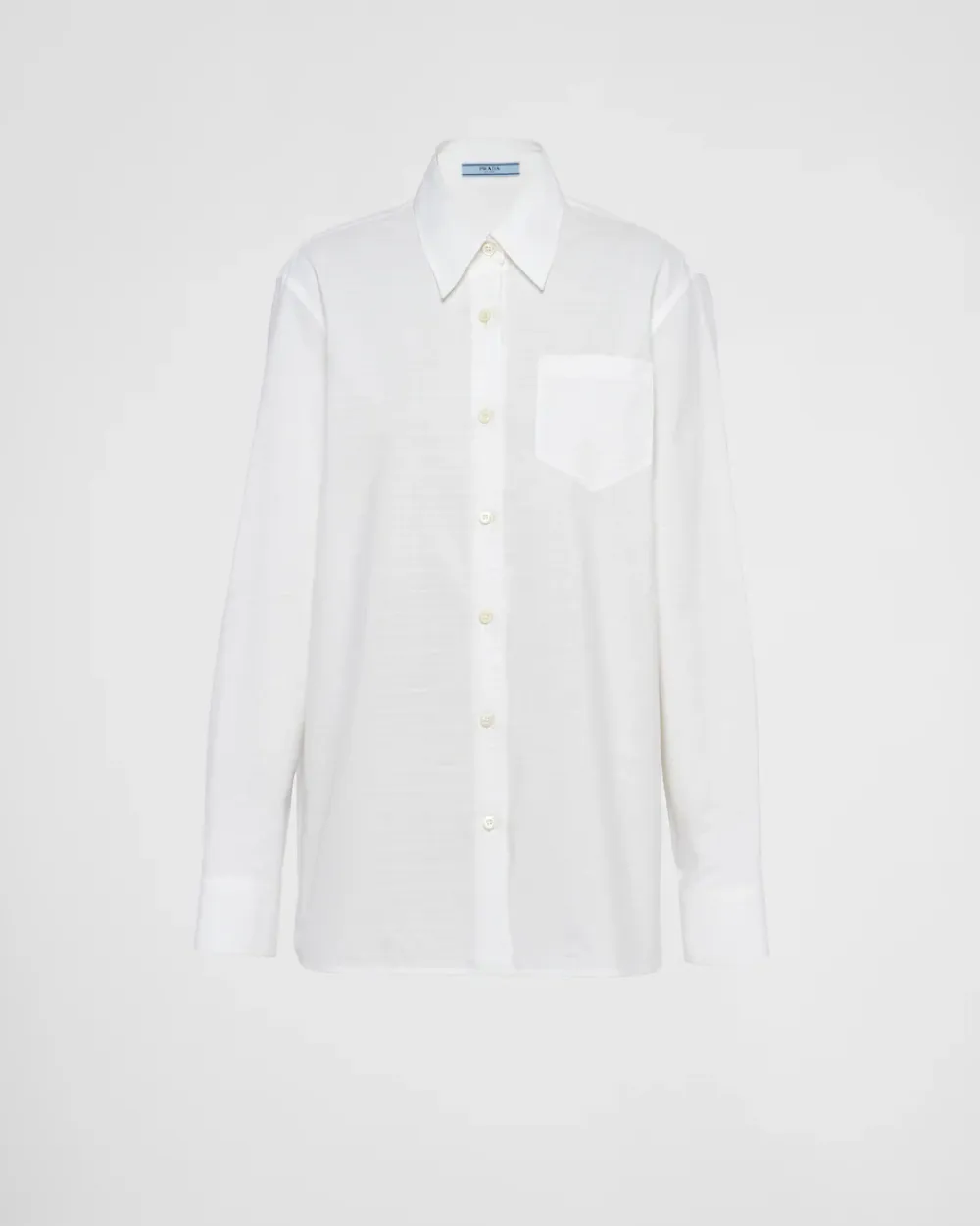 Mujer Prada CAMISAS Y TOPS^Camisa De Popelín Y Jacquard