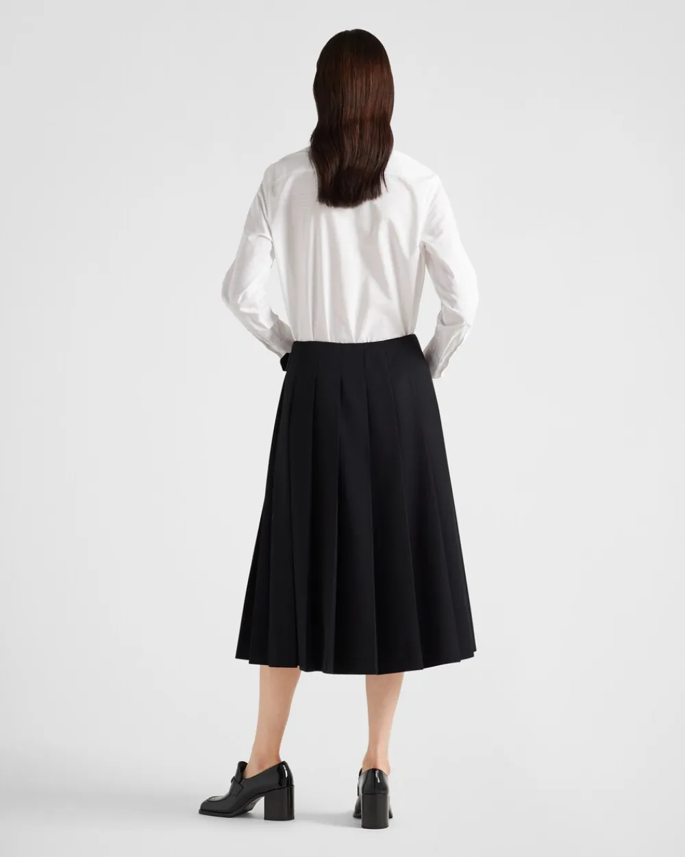Mujer Prada CAMISAS Y TOPS^Camisa De Popelín Y Jacquard
