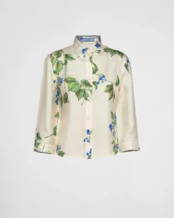 Mujer Prada CAMISAS Y TOPS^Camisa De Sarga