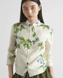 Mujer Prada CAMISAS Y TOPS^Camisa De Sarga