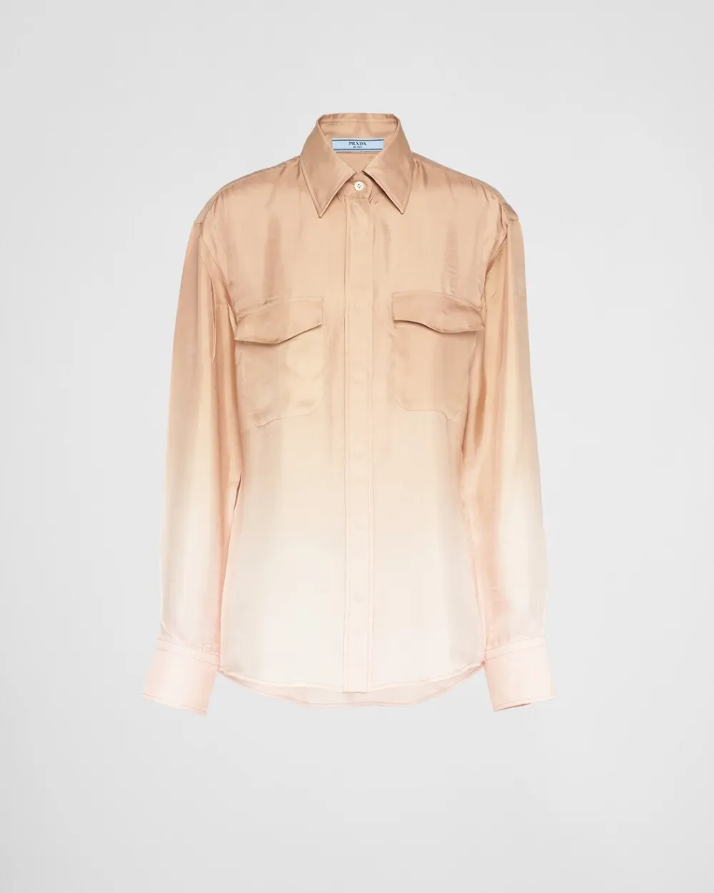 Mujer Prada CAMISAS Y TOPS^Camisa De Sarga Con Estampado Degradado