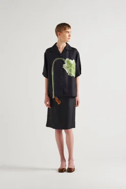 Mujer Prada CAMISAS Y TOPS^Camisa De Sarga Estampada