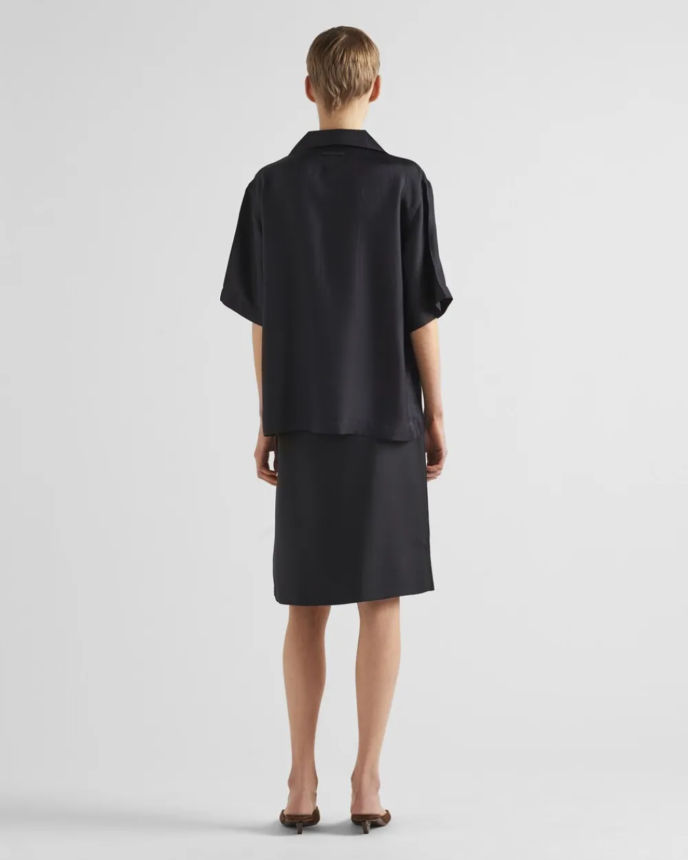 Mujer Prada CAMISAS Y TOPS^Camisa De Sarga Estampada