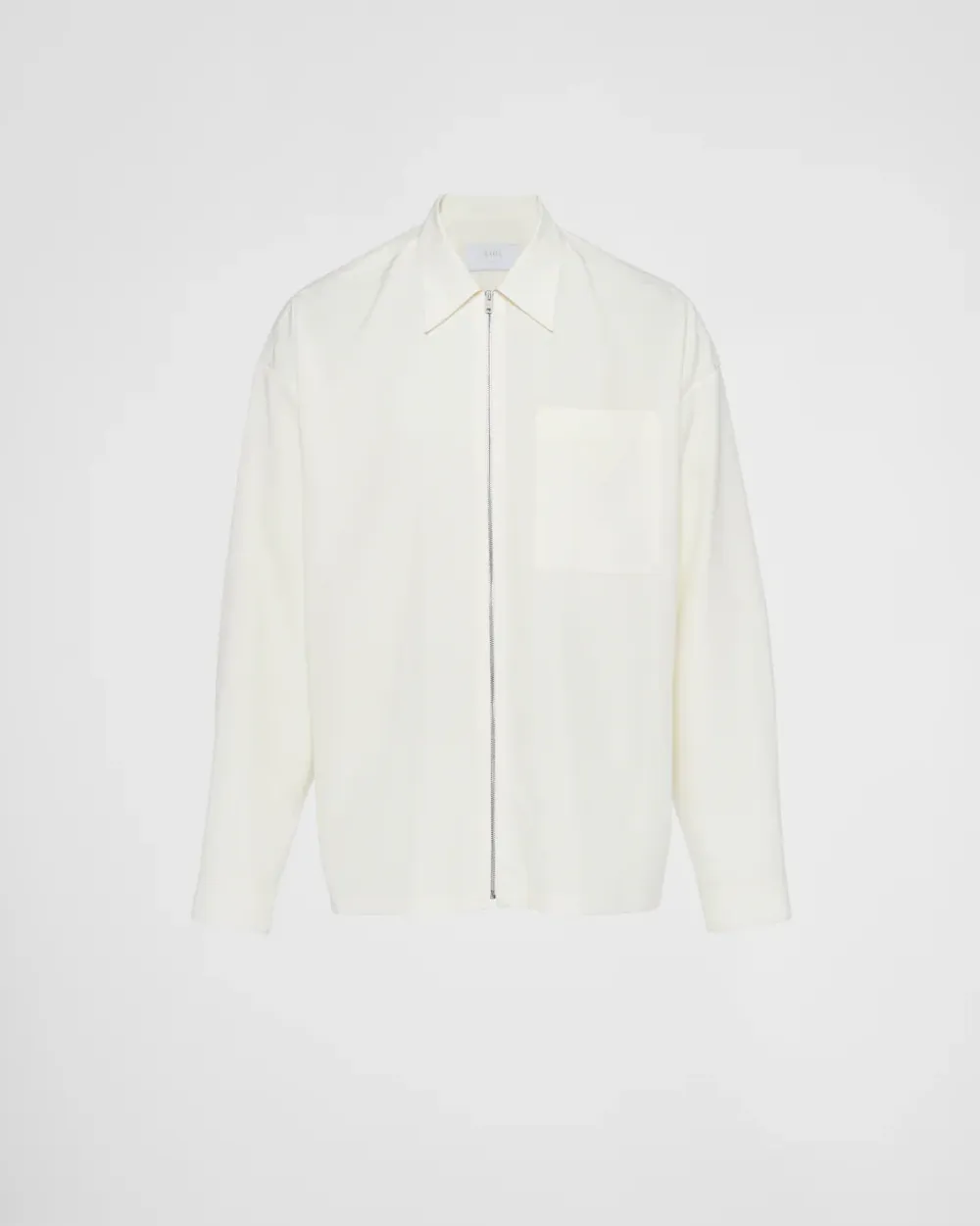 Hombre Prada CAMISAS^Camisa De Seda Con Cremallera