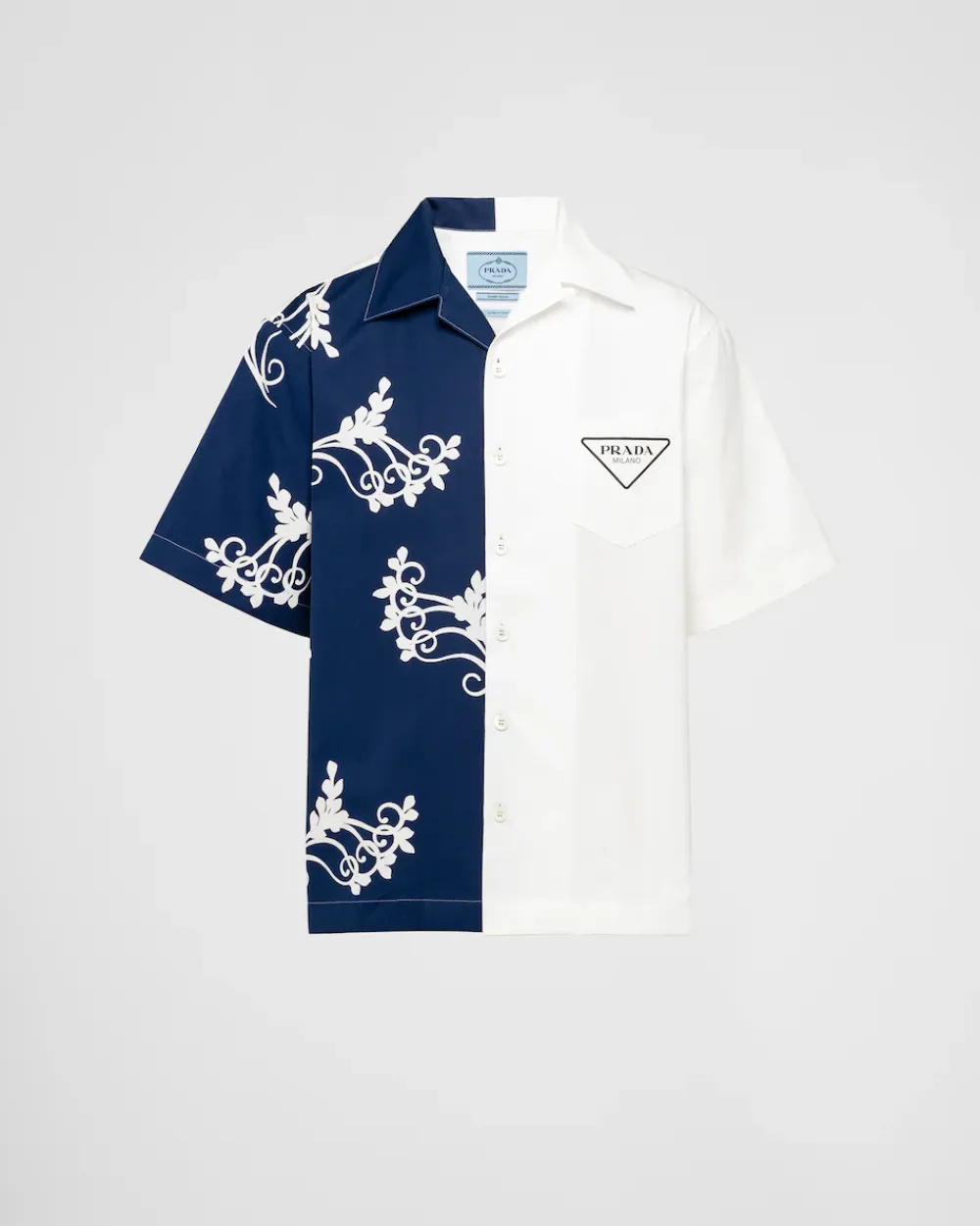 Hombre Prada CAMISAS^Camisa Double Match De Algodón
