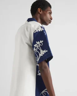 Hombre Prada CAMISAS^Camisa Double Match De Algodón