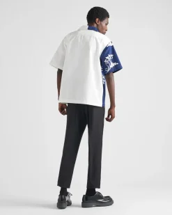 Hombre Prada CAMISAS^Camisa Double Match De Algodón
