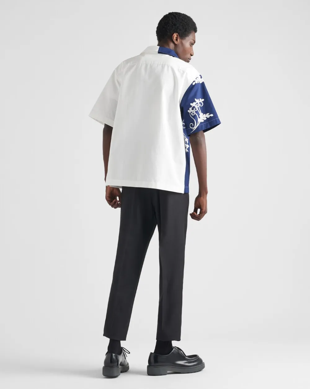 Hombre Prada CAMISAS^Camisa Double Match De Algodón