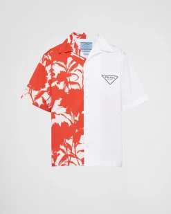 Hombre Prada CAMISAS^Camisa Double Match De Algodón