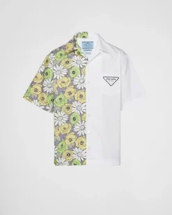 Hombre Prada CAMISAS^Camisa Double Match De Algodón
