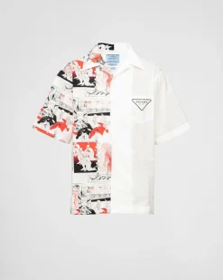 Hombre Prada CAMISAS^Camisa Double Match De Re-nylon