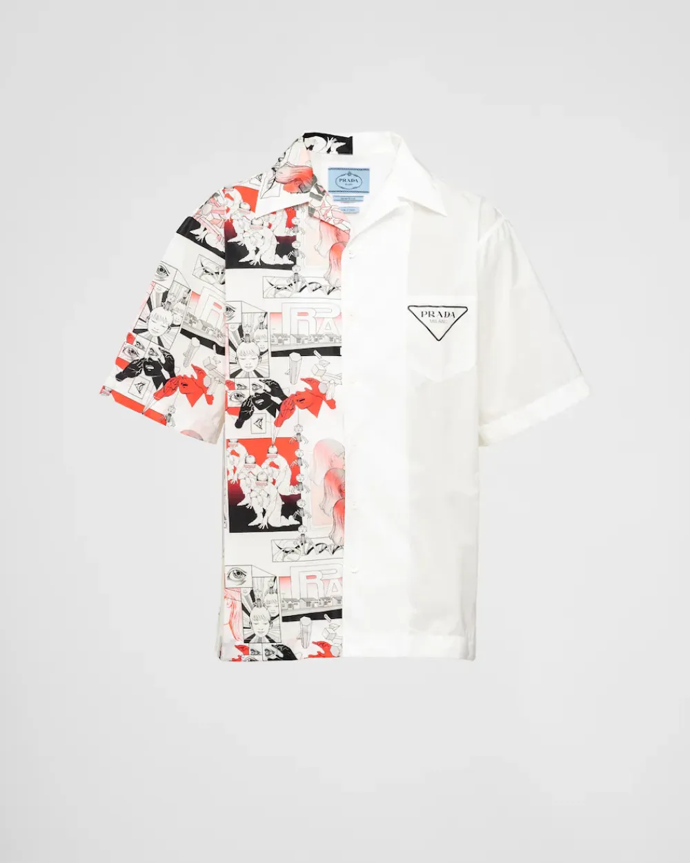 Hombre Prada CAMISAS^Camisa Double Match De Re-nylon