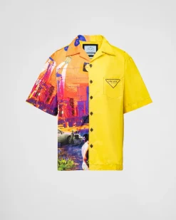 Hombre Prada CAMISAS^Camisa Double Match De Re-nylon