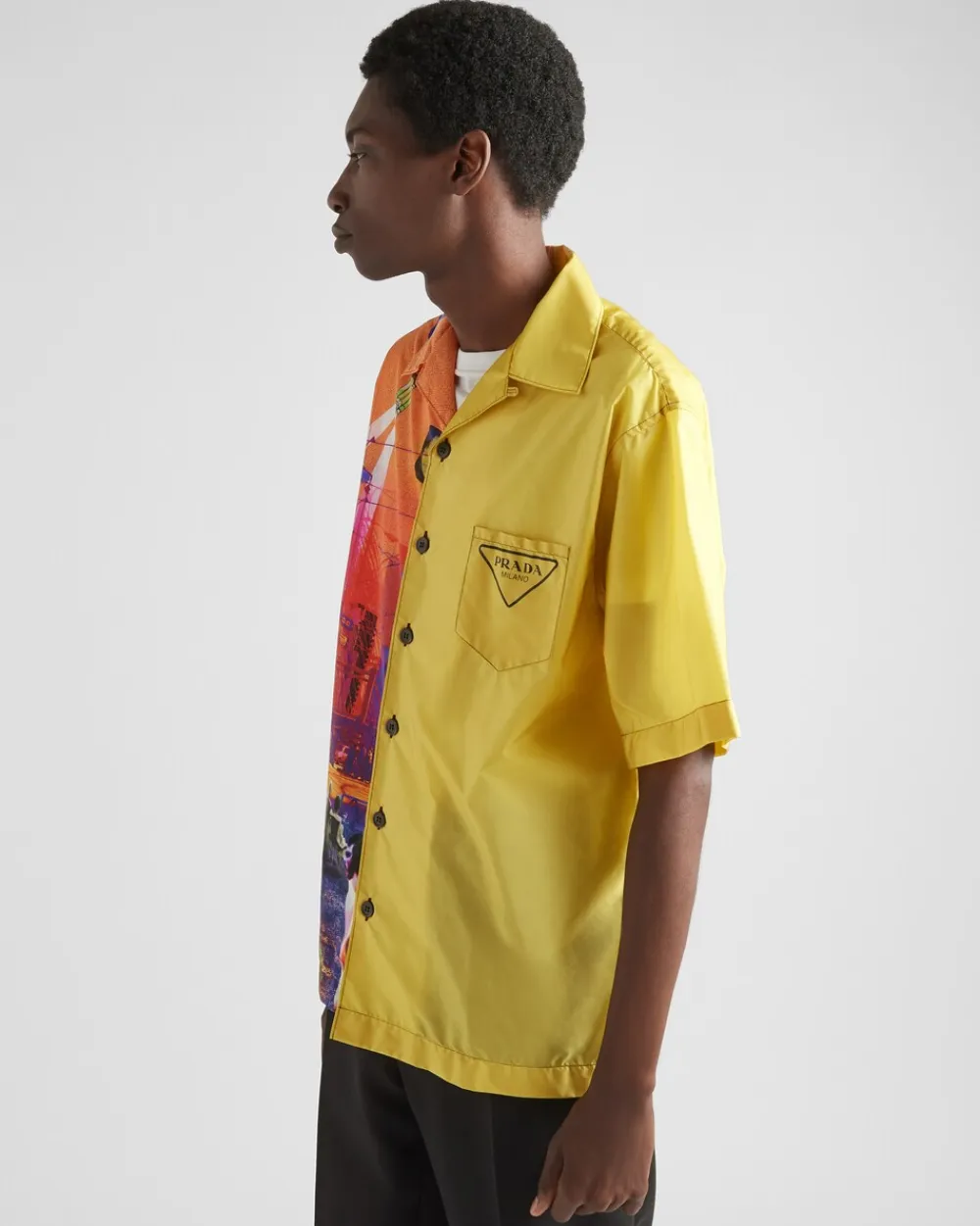 Hombre Prada CAMISAS^Camisa Double Match De Re-nylon