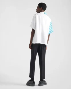 Hombre Prada CAMISAS^Camisa Double Match En Sarga De Seda