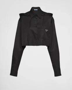 Mujer Prada COLECCIÓN FEMENINA|CAMISAS Y TOPS^Camisa En Gabardina De Re-nylon
