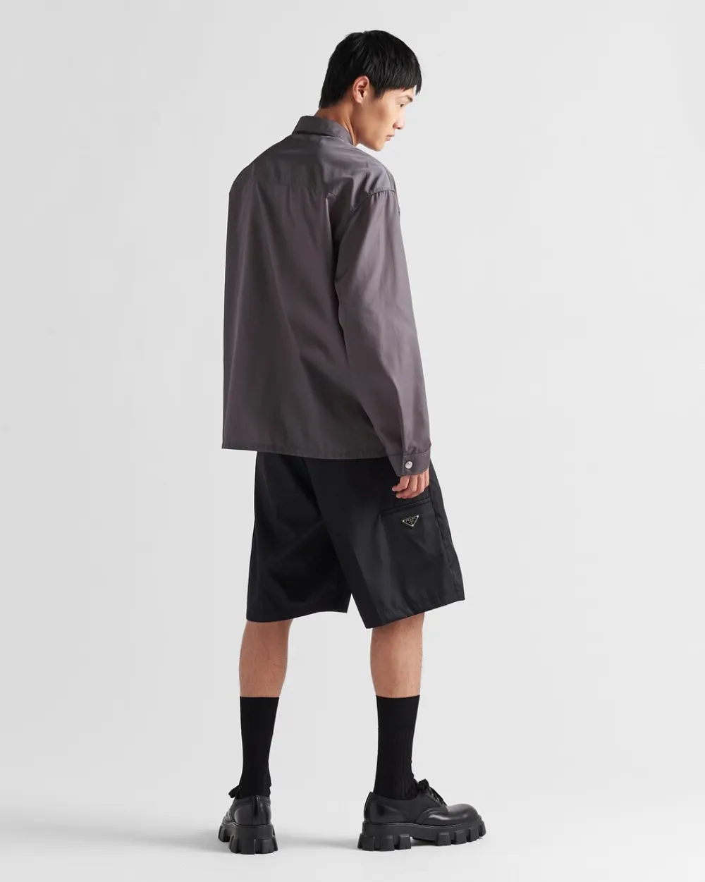Prada COLECCIÓN MASCULINA^Camisa Extragrande De Re-nylon