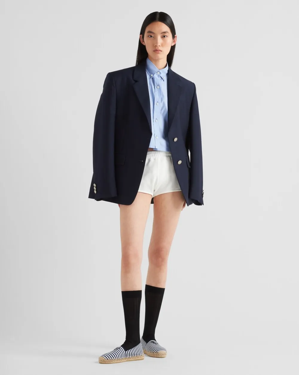 Mujer Prada CAMISAS Y TOPS^Camisa Oxford Bordada