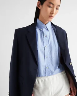 Mujer Prada CAMISAS Y TOPS^Camisa Oxford Bordada
