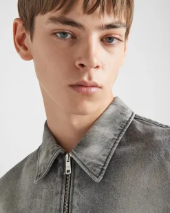 Hombre Prada TEJIDO VAQUERO^Camisa Vaquera