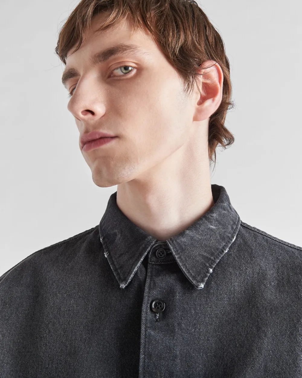 Hombre Prada TEJIDO VAQUERO^Camisa Vaquera