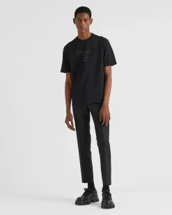 Hombre Prada CAMISETAS Y POLOS^Camiseta De Algodón
