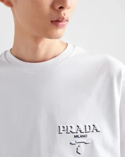 Hombre Prada CAMISETAS Y POLOS^Camiseta De Algodón