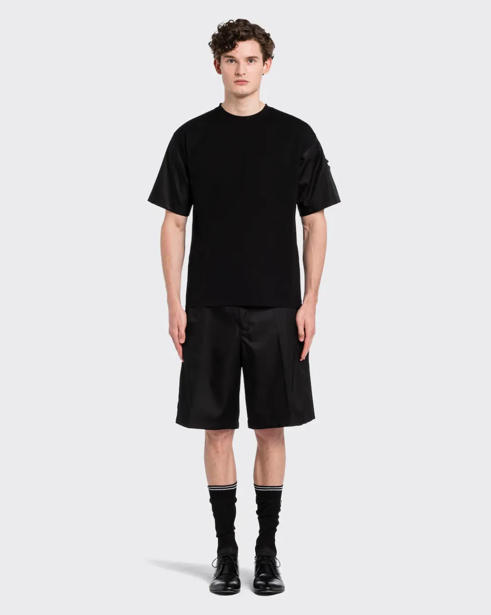 Hombre Prada CAMISETAS Y POLOS^Camiseta De Algodón Con Detalles De Re-nylon
