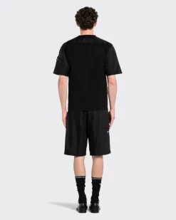 Hombre Prada CAMISETAS Y POLOS^Camiseta De Algodón Con Detalles De Re-nylon