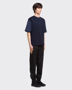 Hombre Prada CAMISETAS Y POLOS^Camiseta De Algodón Con Detalles De Re-nylon