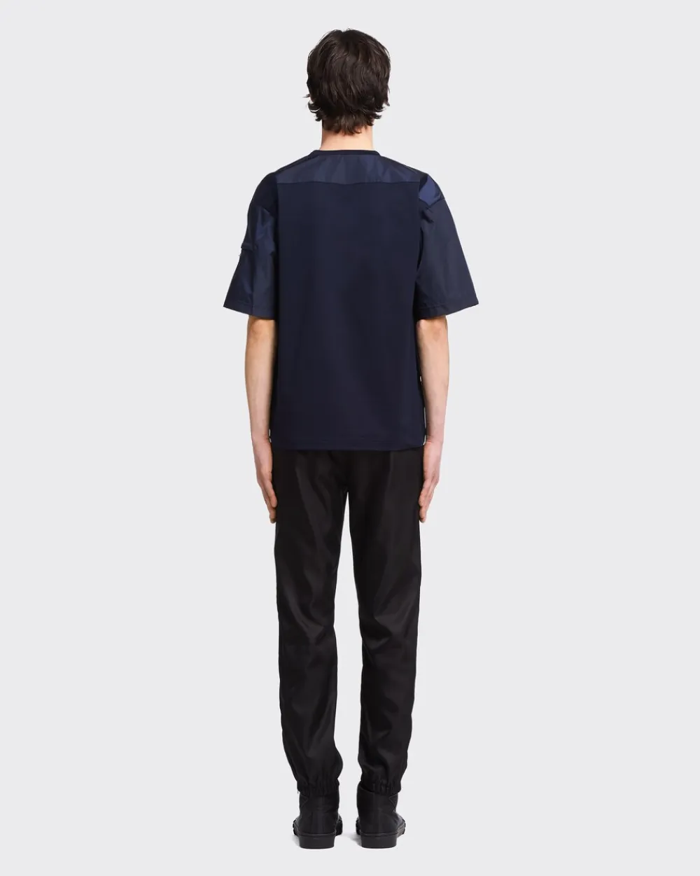 Hombre Prada CAMISETAS Y POLOS^Camiseta De Algodón Con Detalles De Re-nylon